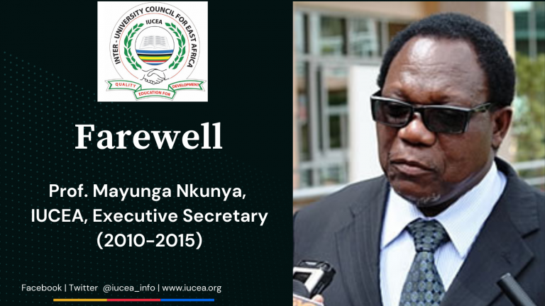 Farewell Prof. Mayunga Nkunya, IUCEA Executive Secretary (2010-2015 ...